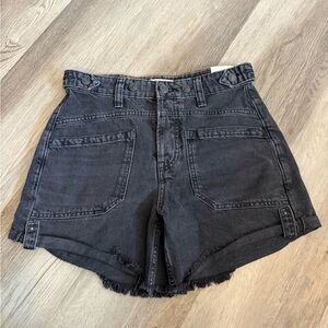 We The Free Black Jean Shorts High-Waisted Vintage Style